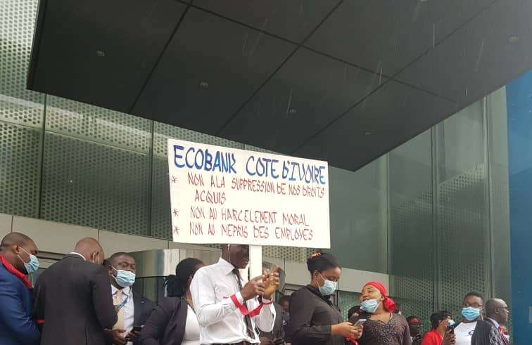 Côte d’Ivoire: Les travailleurs d’Ecobank en grève, à 2 jours de la fin du mois