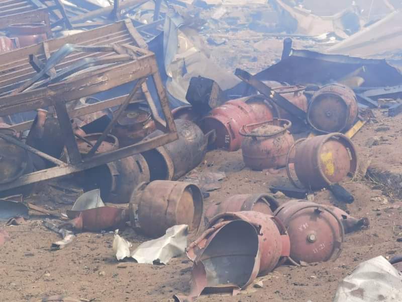 Bassam: Feu d'un camion de transport de bouteilles de butane avec explosions