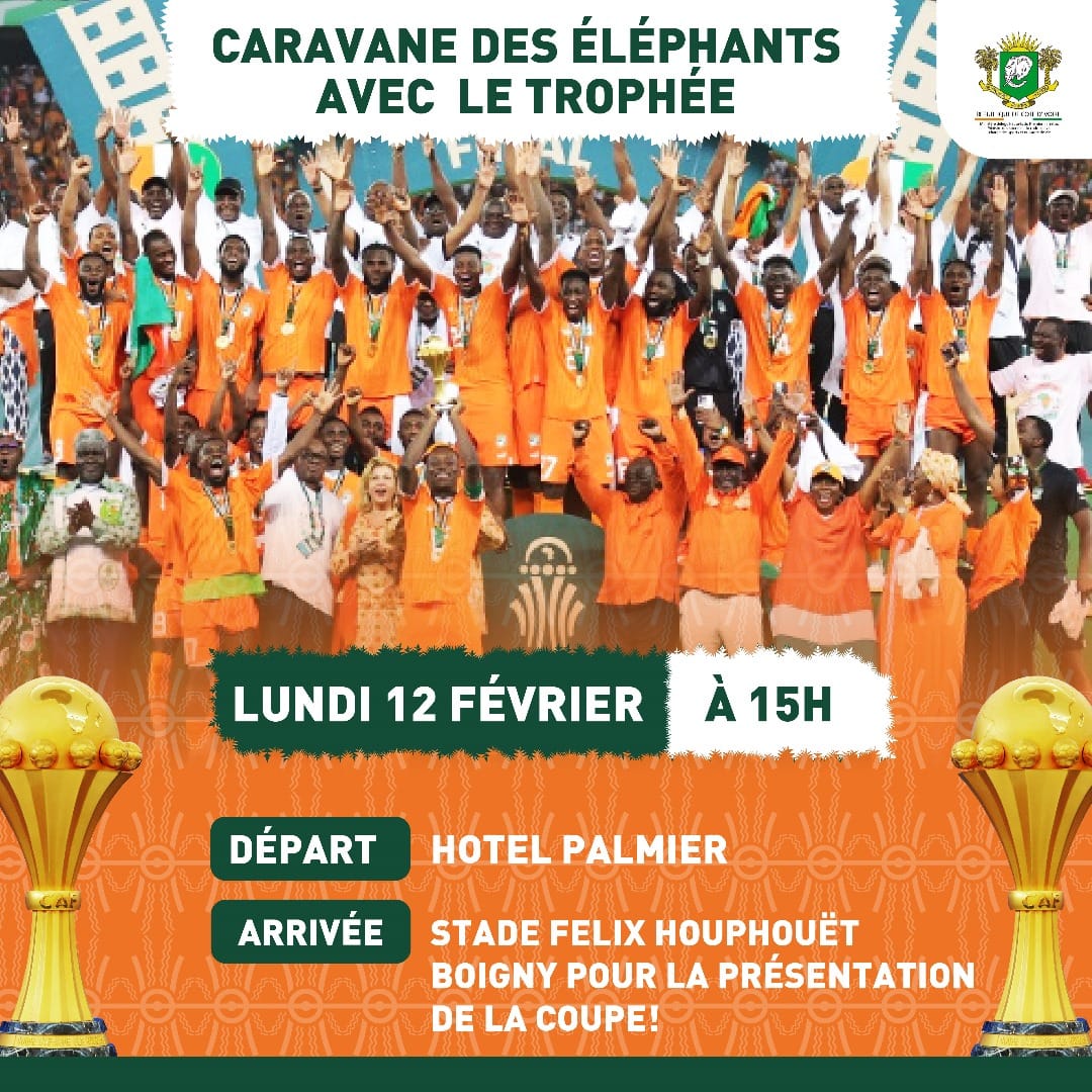 la-cote-divoire-championne-dafrique-une-caravane-avec-les-elephants-annoncee-a-abidjan-ce-lundi-apres-midi