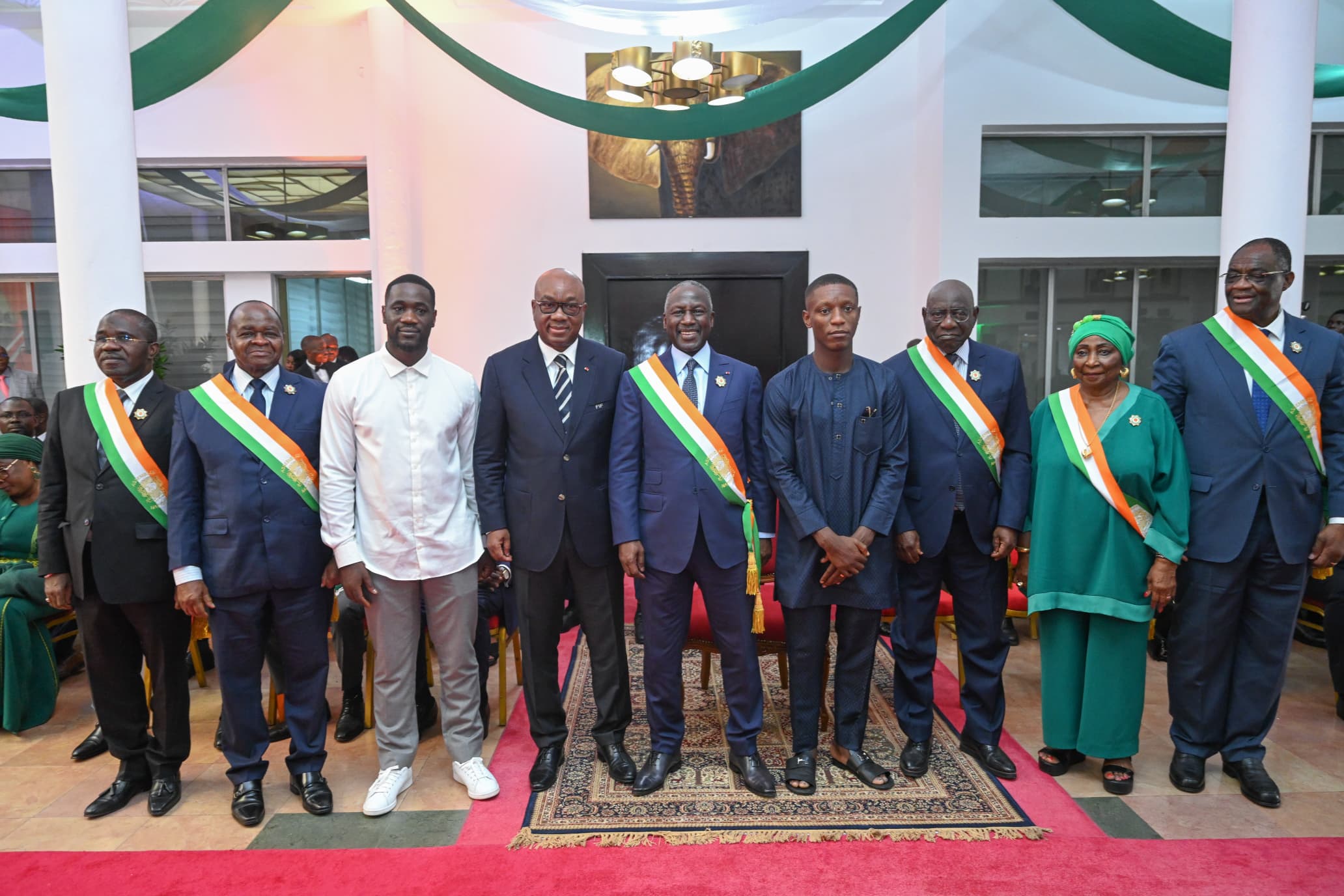Les Éléphants reçus par Adama Bictogo et les députés à l'Assemblée nationale après leur sacre à la CAN 2023