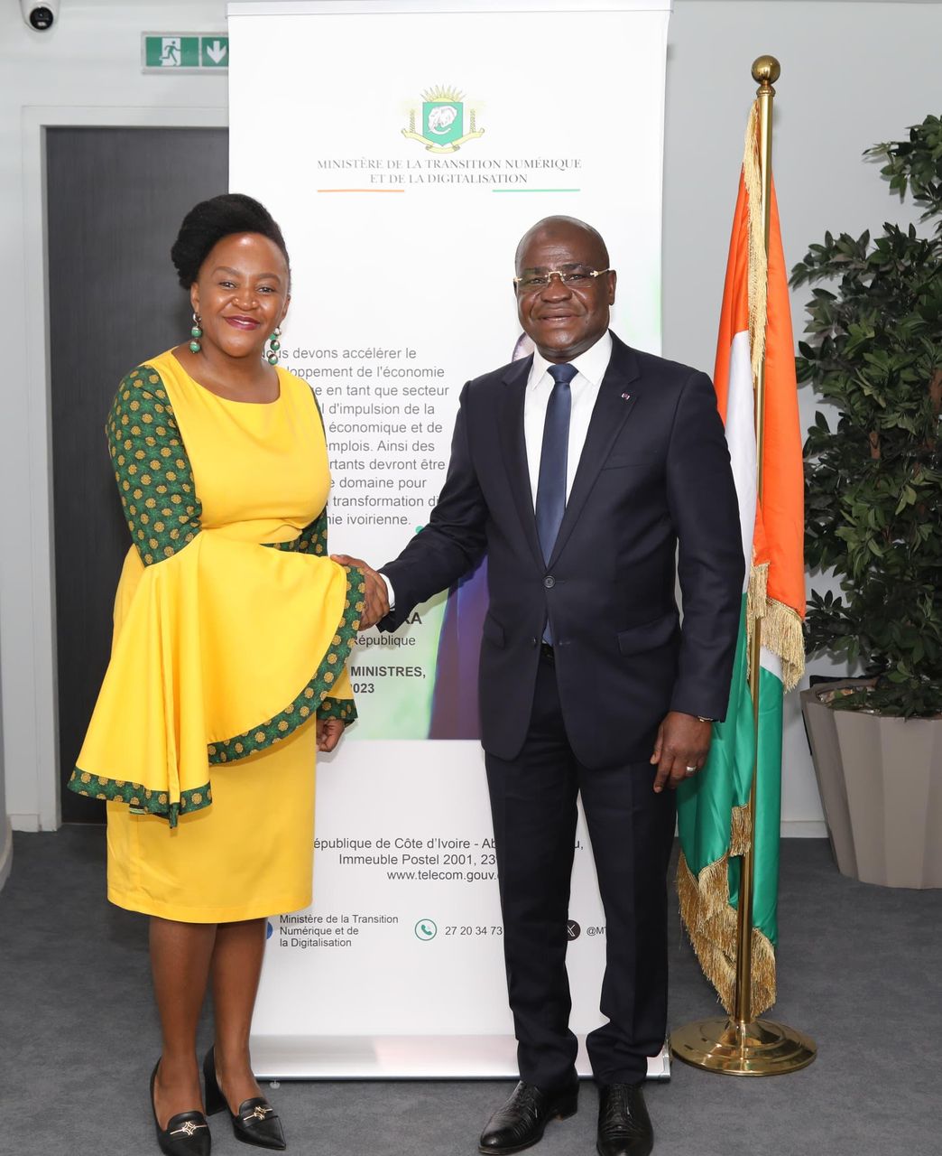 La nouvelle CEO Mitwa Kaemba N’Gambi rencontre le ministre de la Transition Numérique