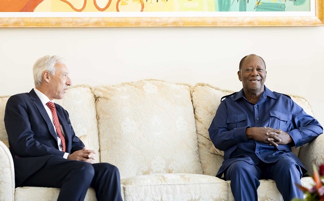 Alassane Ouattara et le Représentant Spécial de l’Ue pour le Sahel échangent sur la situation sécuritaire dans la région