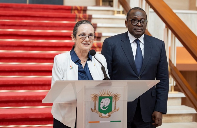 En fin de mission en Côte d’Ivoire, l’Ambassadrice d’Israël fait ses adieux au président Alassane Ouattara