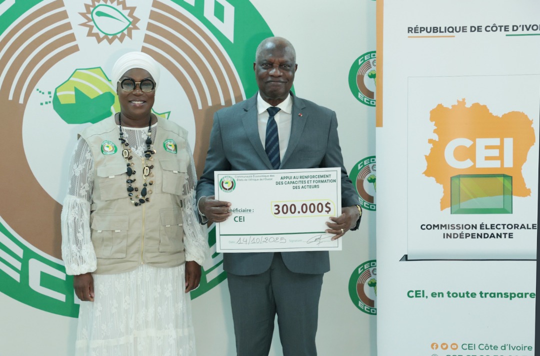 Processus électoral : la CEDEAO octroie près de 170 millions de FCFA à la CEI pour des élections apaisées