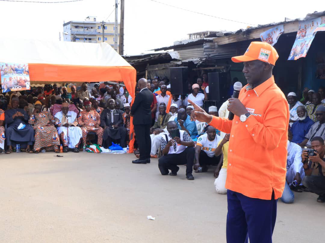 campagne présidentielle 2025 : adama bictogo poursuit la campagne du rhdp à yopougon
