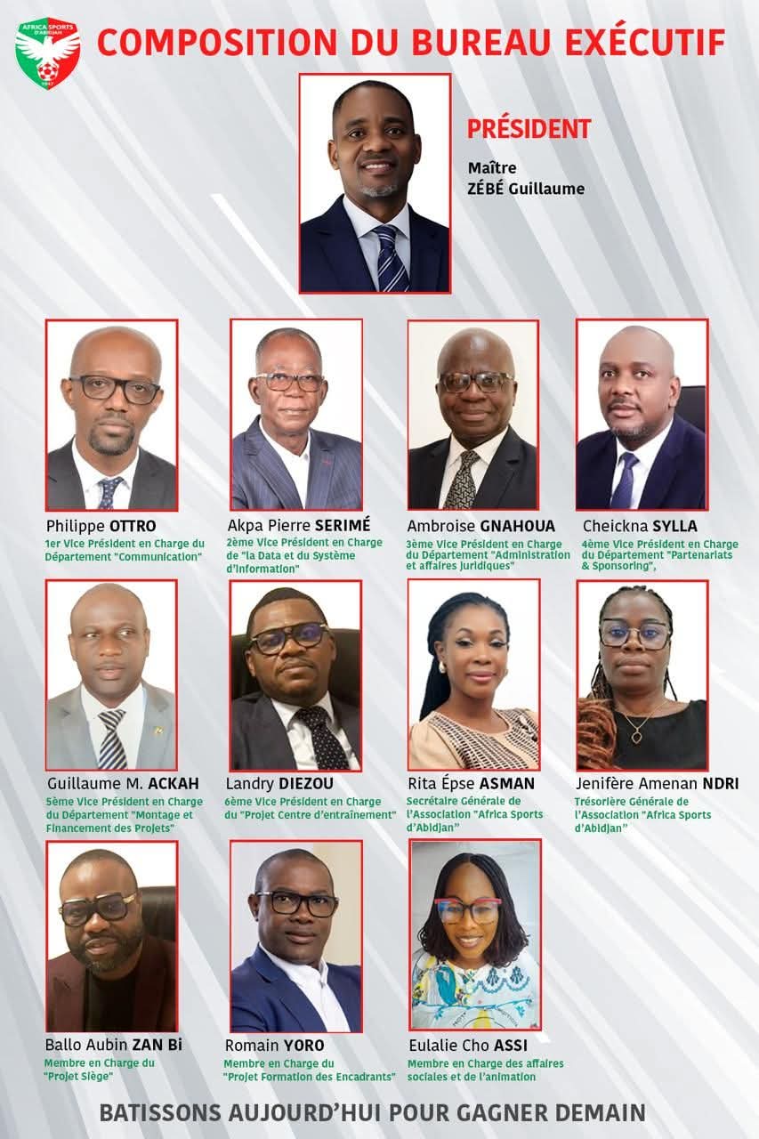 Africa Sports : Me Zébé Guillaume dévoile un bureau exécutif pour relancer le club vert et rouge