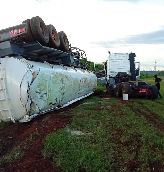 Un camion-citerne de 45 000 litres de gasoil se renverse sur l’axe Bouaké-Katiola, aucun blessé enregistré